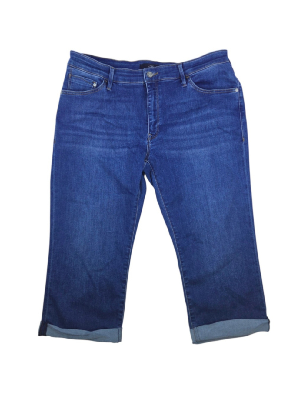 Mavi Marcia Capri Jeans Women's High Rise Blue Denim Cuffed Cropped Size 33